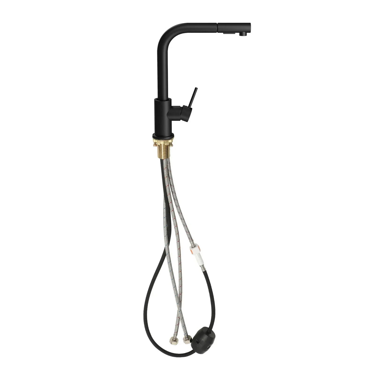 POKF-ST-314-BK Welba Pull Out Kitchen Tap Brass 2 Modes WELS Approved