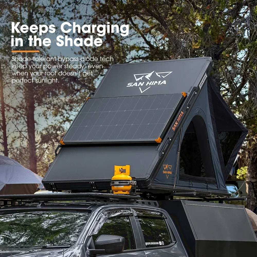 SH-FISED-BC120W San Hima 120W Mono-HPBC Fixed Solar Panel Power Bypass Caravan Camping Battery