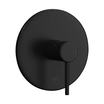 Scratched SH-SM-RM-160-BK Welba Shower Mixer Tap Bathroom Wall Tapware Brass Tapware Round Black
