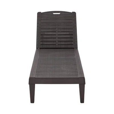 SL-TESS-BR Livsip Sun Lounge Adjustable Outdoor Lounger Beach Chair Patio Furniture Brown