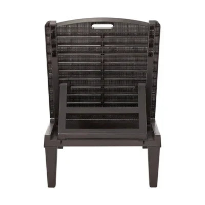SL-TESS-BR Livsip Sun Lounge Adjustable Outdoor Lounger Beach Chair Patio Furniture Brown