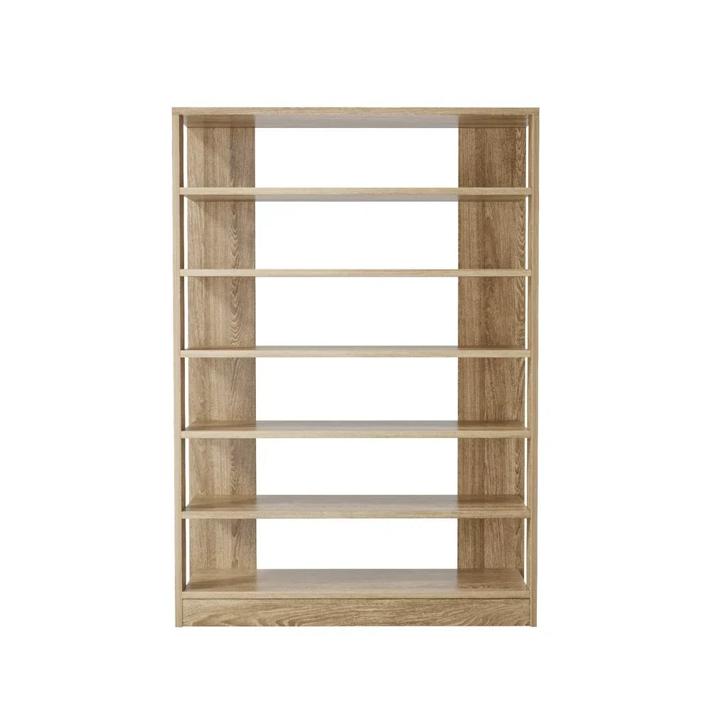 SS-BD-6S-WD Oikiture Shoe Rack 7 Tiers Shelf Storage Cabinet Organiser 42 Pairs Natural
