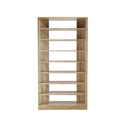 SS-BD-8S-WD Oikiture Shoe Rack 9 Tiers Shelf Storage Cabinet Organiser 54 Pairs Natural