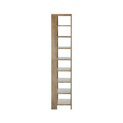 SS-BD-8S-WD Oikiture Shoe Rack 9 Tiers Shelf Storage Cabinet Organiser 54 Pairs Natural