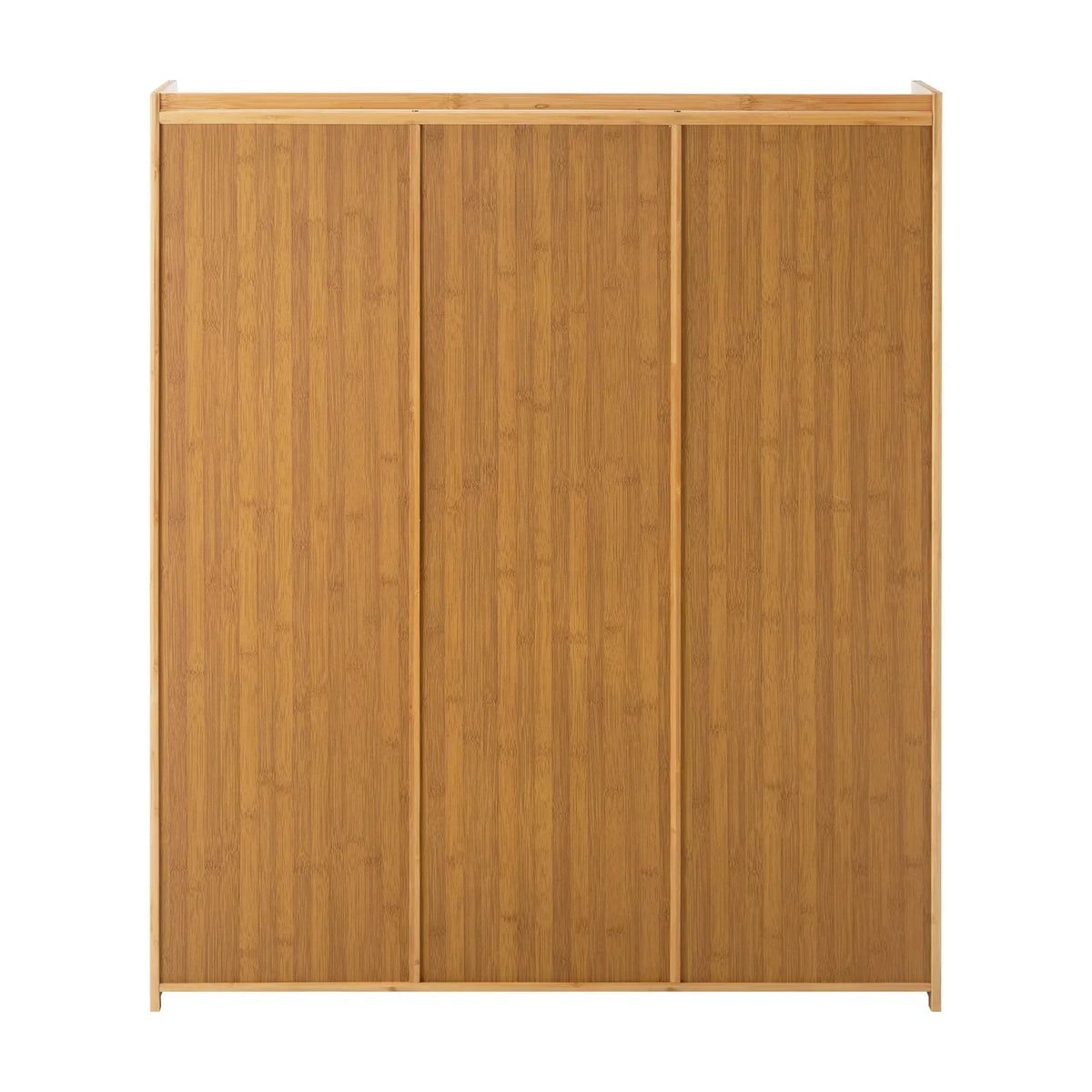 SS-BM-RTN-3D-WD Oikiture Brand New Shoe Cabinet with 3 Rattan Doors 6 Shelves