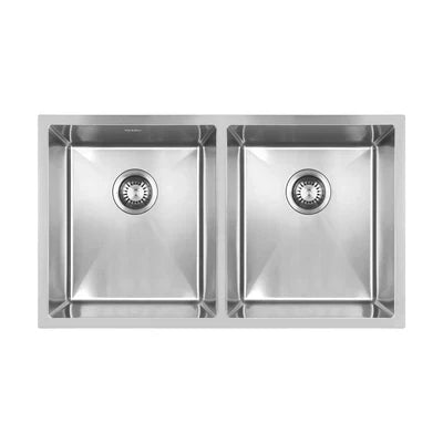 SSK-C-7644D-SI Welba Kitchen Sink Stainless Steel Basin Double Under/Top/Flush Mount 76X44CM