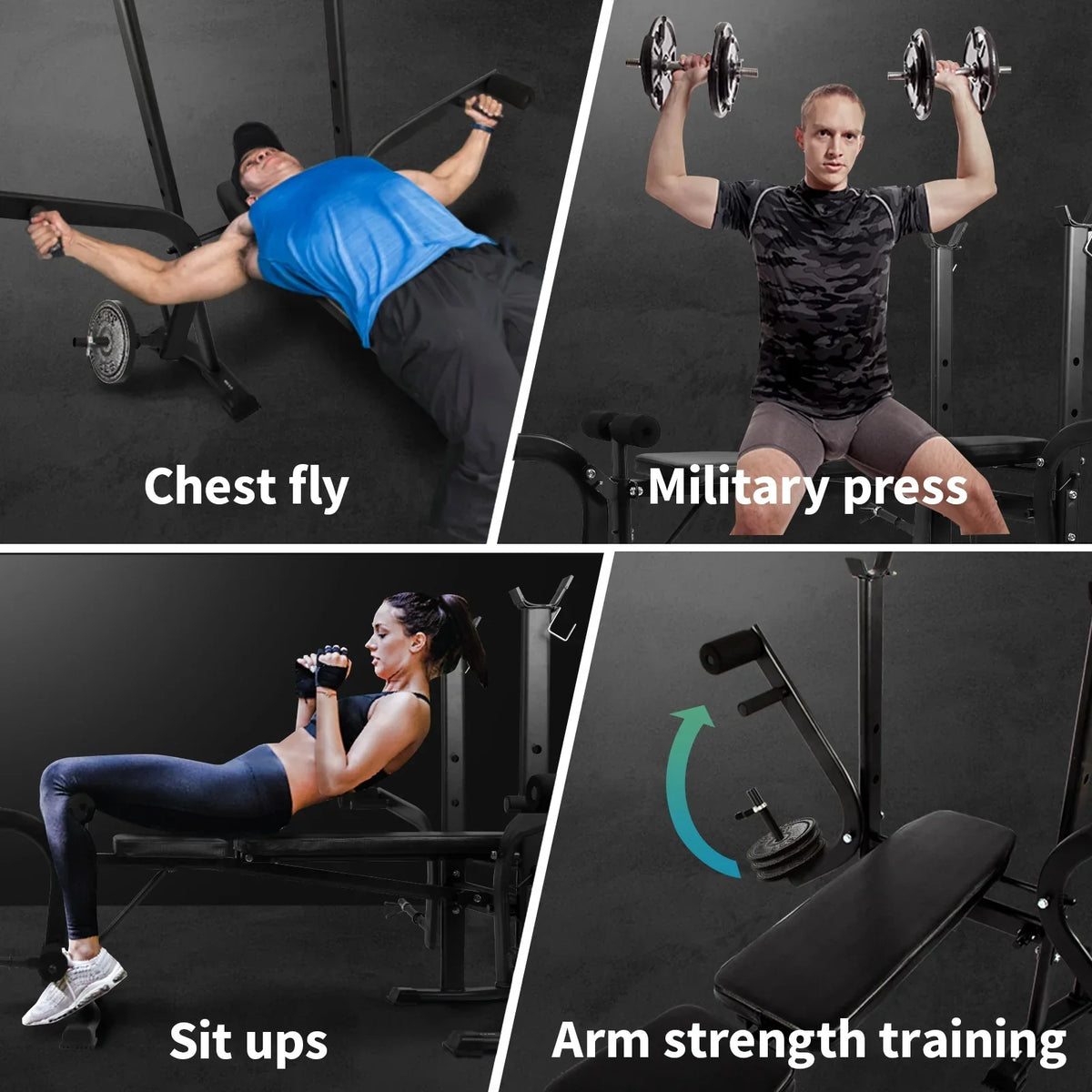 WB-A1-M Finex Bench Press Weight Bench 8in1 Multi-Station Fitness Home Gym Equipment