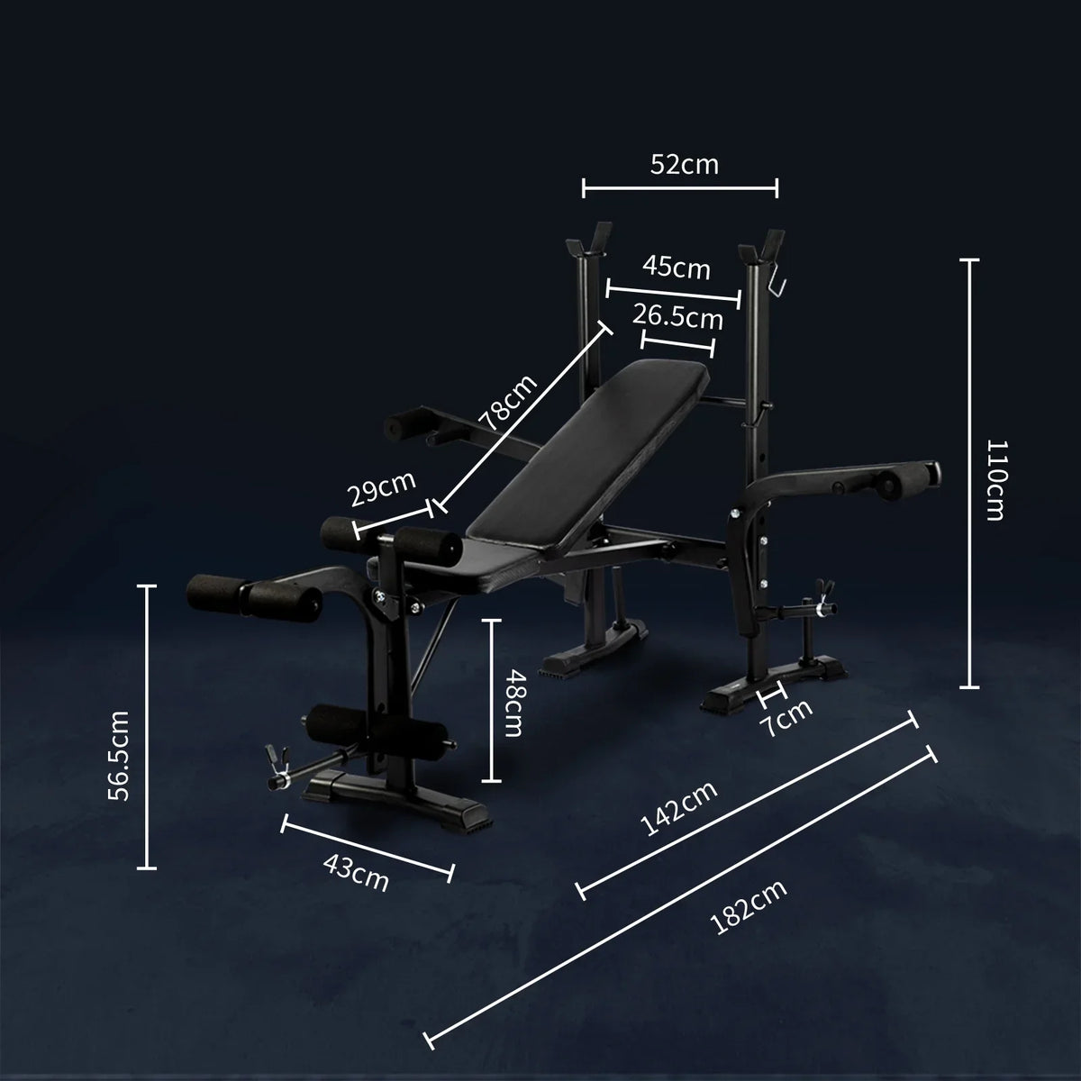 WB-A1-M Finex Bench Press Weight Bench 8in1 Multi-Station Fitness Home Gym Equipment