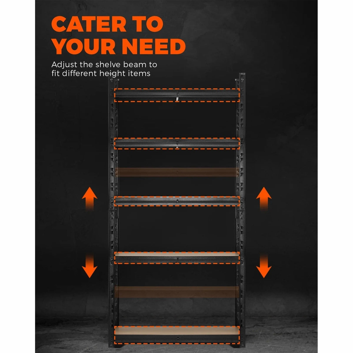 WR-A2-S3-BK Sharptoo Warehouse Storage Shelf Steel Frame 1.8x1.2m