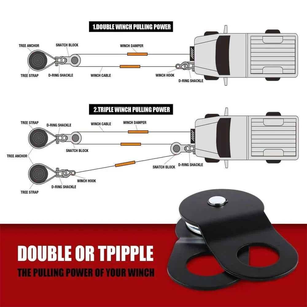 AUEB-XBRK011 X-Bull 11 Piece 4WD Off Road Snatch Strap Winch Recovery Kit