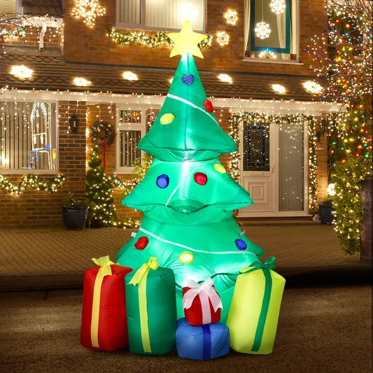 XMAS-INF-TREE-150Tinseltown Christmas Inflatable Tree Gifts 1.5M Xmas Decorations LED Lights Outdoor