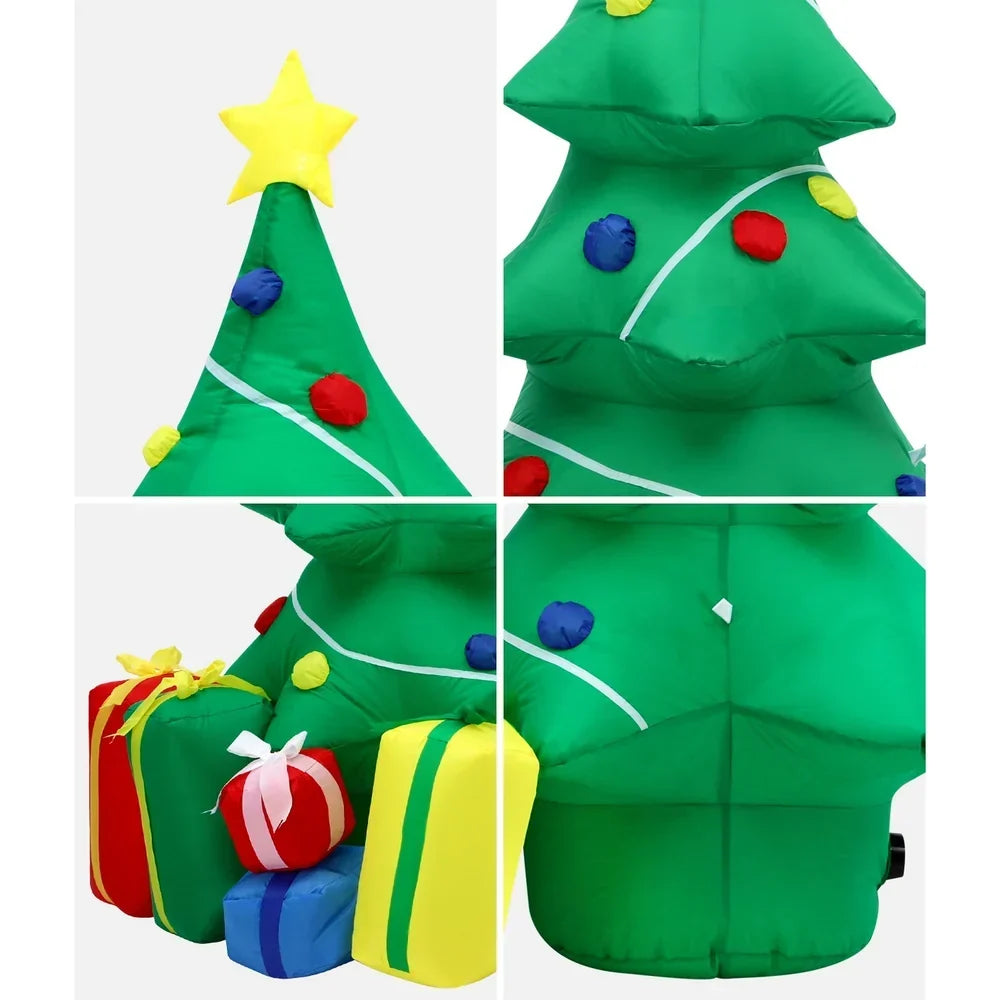 XMAS-INF-TREE-150Tinseltown Christmas Inflatable Tree Gifts 1.5M Xmas Decorations LED Lights Outdoor
